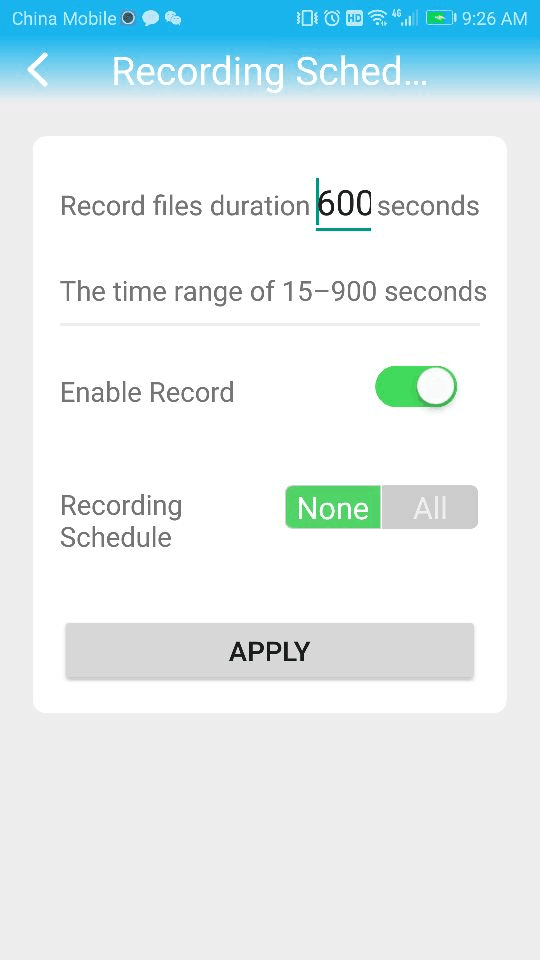 How do I get it to record ONLY when there’s motion detected? I don’t want all day recordings, only motion events.